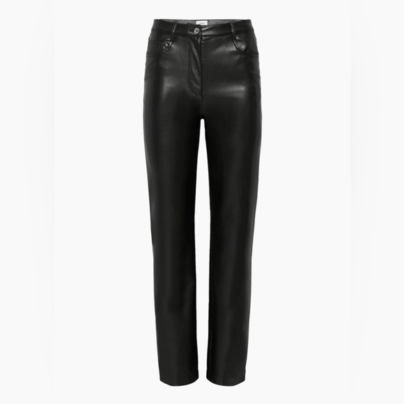 2. Aritzia Wilfred Vegan Leather Melina Pant in Black - Picture 7 of 14